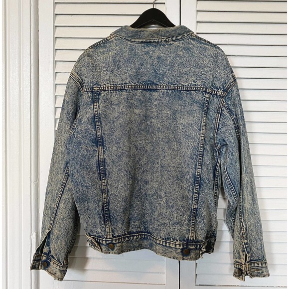Vintage Forenza 80s style Denim Jean Jacket, mens size L or Unisex oversized - Picture 2 of 8